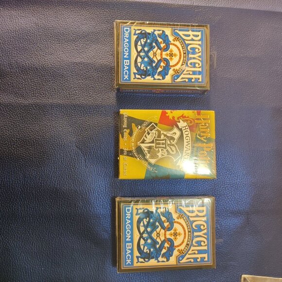 Hogwarts Unopened deck of playing cards and an additional 2 dragonback card sets - Picture 5 of 6